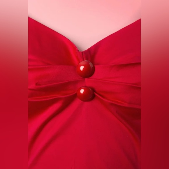 Red Vintage-Style Dress (Dolores) - Picture 4 of 6